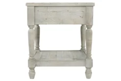 Shawnalore End Table -Living Room Furniture Shop 287970 white wood end table back 82