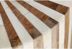 Madagascar Round Bone Inlay Coffee Table -Living Room Furniture Shop 288438 brown wood coffee table detail 45