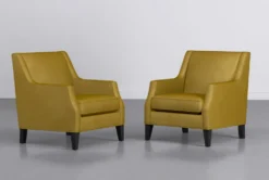 Faust II 31" Velvet Accent Chair Set Of 2