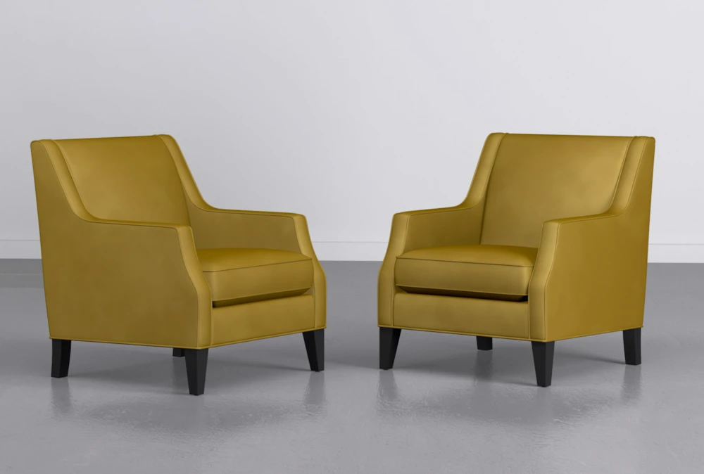 Faust II 31" Velvet Accent Chair Set Of 2 1 Faust II 31" Velvet Accent Chair Set Of 2