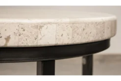 Abbott Round End Table 7 Abbott Round End Table -Living Room Furniture Shop 292237 white stone end table detail 45