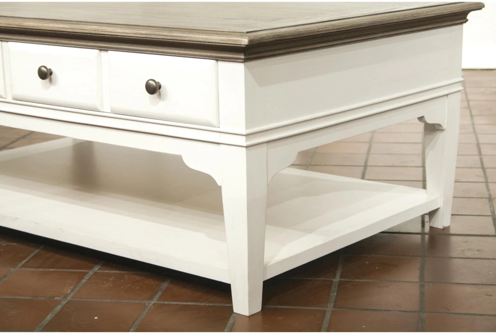 Kira Two-Tone Large Coffee Table With Storage 3 Kira Two-Tone Large Coffee Table With Storage - Image 3