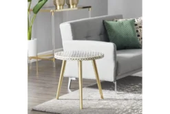 20X21 Gold Metal Accent Table -Living Room Furniture Shop 293118 gold multi media accent table room 85