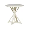 30X31 White Wood Accent Table