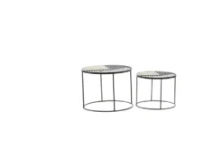 Black Iron Accent Table Set Of 2 -Living Room Furniture Shop 293167 black multi media accent table back 82