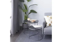 Black Iron Accent Table Set Of 2 -Living Room Furniture Shop 293167 black multi media accent table room 85