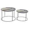 Black Iron Accent Table Set Of 2