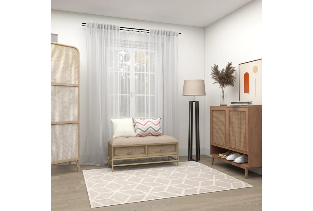 43X19 Beige Linen Storage Bench 8 43X19 Beige Linen Storage Bench - Image 8