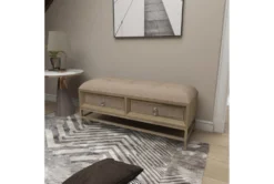 43X19 Beige Linen Storage Bench 25 43X19 Beige Linen Storage Bench -Living Room Furniture Shop 293304 beige linen bench room 89