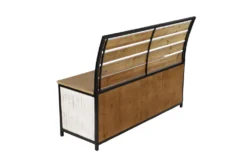 48X35 Brown Chinese Fir Wood Storage Bench -Living Room Furniture Shop 293313 brown multi media bench front 04