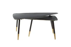 Lulu 2 Piece Triangle Nesting Coffee Table Set -Living Room Furniture Shop 293326 black multi media accent table back 82