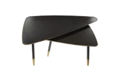 Lulu 2 Piece Triangle Nesting Coffee Table Set -Living Room Furniture Shop 293326 black multi media accent table front 03