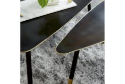 Lulu 2 Piece Triangle Nesting Coffee Table Set -Living Room Furniture Shop 293326 black multi media accent table room 86