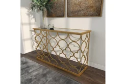 49X31 Gold Iron Console Table -Living Room Furniture Shop 293356 gold metal sofa table room 92