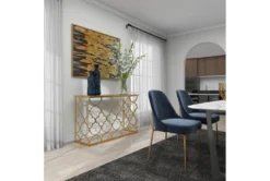 49X31 Gold Iron Console Table -Living Room Furniture Shop 293356 gold metal sofa table room 93