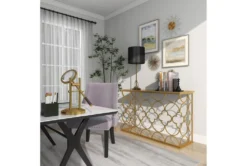49X31 Gold Iron Console Table -Living Room Furniture Shop 293356 gold metal sofa table room 94