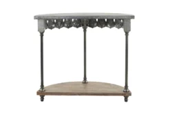 36X32 Grey Iron Console Table -Living Room Furniture Shop 293392 grey multi media sofa table back 82