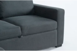 Silva 91" Convertible Sofa Sleeper With Left Arm Facing Storage Chaise -Living Room Furniture Shop 293526 grey fabric sectional v2 detail 45