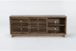 Zayne 75" Tv Stand 9 Zayne 75" Tv Stand -Living Room Furniture Shop 293528 brown wood media console front 02