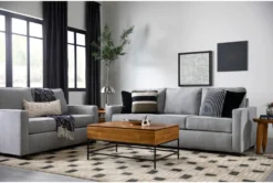 Mathers Oyster 64" Loveseat -Living Room Furniture Shop 294379 grey fabric loveseat room 61