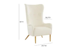 Macey Cream Velvet Wingback Accent Chair 11 Macey Cream Velvet Wingback Accent Chair -Living Room Furniture Shop 294763 white fabric accent chair detail 44