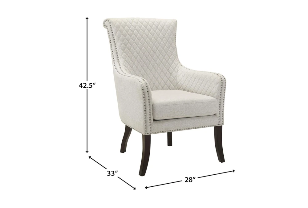 Quintana Beige Quilted Accent Chair 4 Quintana Beige Quilted Accent Chair - Image 4
