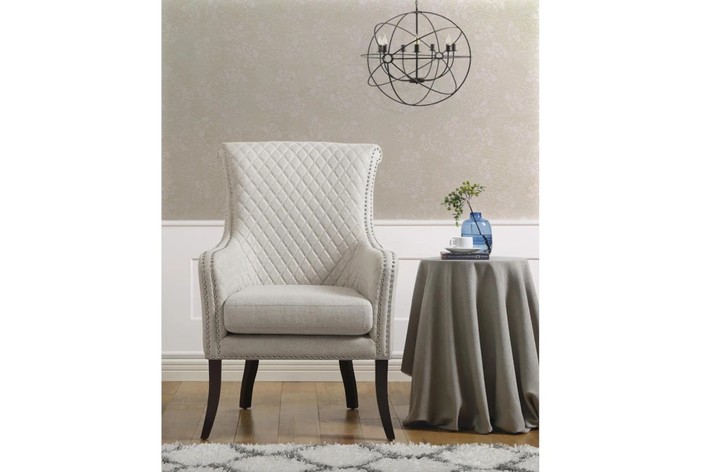 Quintana Beige Quilted Accent Chair 7 Quintana Beige Quilted Accent Chair - Image 7
