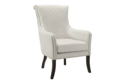 Quintana Beige Quilted Accent Chair