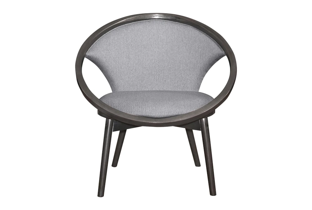 Orbit Grey Accent Chair With Grey Wood Frame 2 Orbit Grey Accent Chair With Grey Wood Frame - Image 2