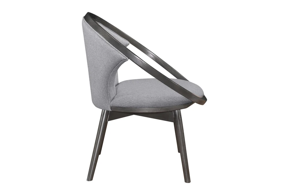 Orbit Grey Accent Chair With Grey Wood Frame 3 Orbit Grey Accent Chair With Grey Wood Frame - Image 3