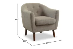 Heaton Beige Accent Chair -Living Room Furniture Shop 296334 beige fabric accent chair detail 44