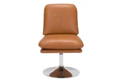 Tanner Brown Faux Leather Swivel Chair -Living Room Furniture Shop 296390 brown polyurethane accent chair detail 45