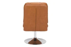 Tanner Brown Faux Leather Swivel Chair -Living Room Furniture Shop 296390 brown polyurethane accent chair detail 46