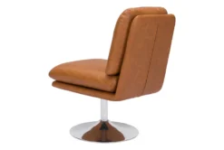 Tanner Brown Faux Leather Swivel Chair -Living Room Furniture Shop 296390 brown polyurethane accent chair detail 53