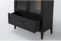 Magnolia Home Stella Curio By Joanna Gaines -Living Room Furniture Shop 296630 black wood cabinet detail 44