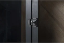 Magnolia Home Stella Curio By Joanna Gaines -Living Room Furniture Shop 296630 black wood cabinet detail 45