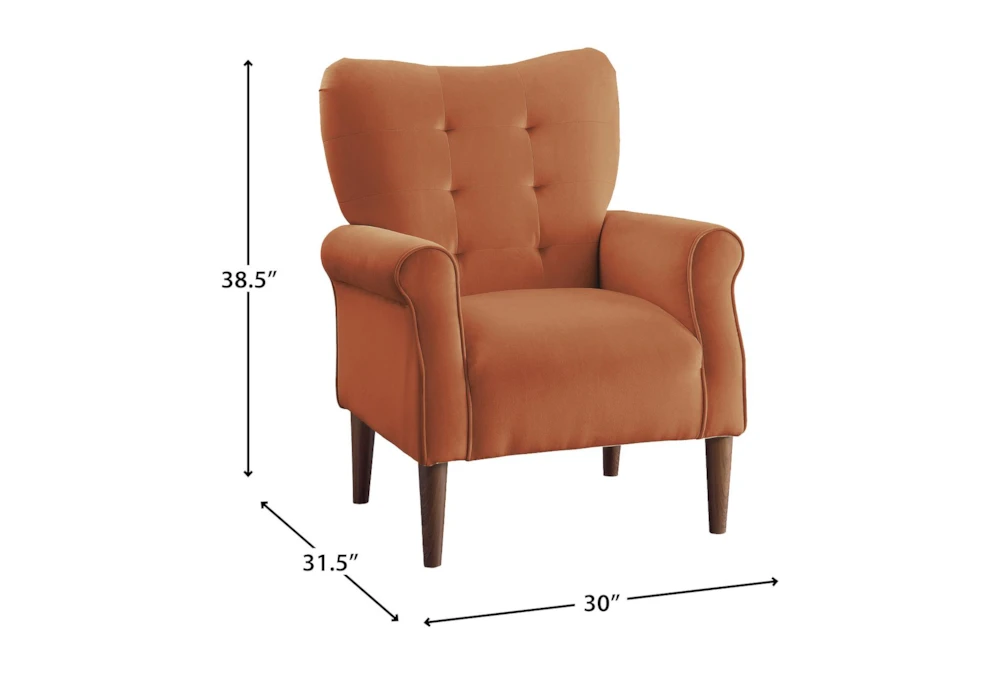 Magdala Orange Accent Chair 4 Magdala Orange Accent Chair - Image 4