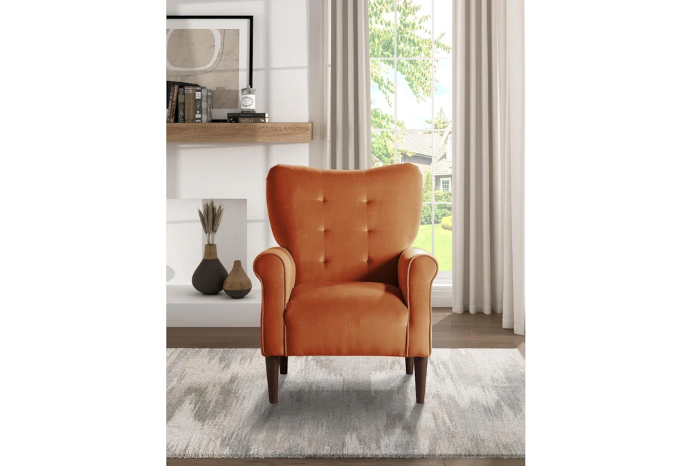 Magdala Orange Accent Chair 7 Magdala Orange Accent Chair - Image 7