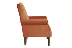 Magdala Orange Accent Chair 10 Magdala Orange Accent Chair -Living Room Furniture Shop 296932 orange velvet accent chair side 14