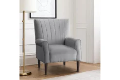 Abram Grey Accent Chair -Living Room Furniture Shop 296935 grey velvet accent chair room 86