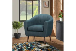 Heaton Blue Accent Chair -Living Room Furniture Shop 296938 blue fabric accent chair room 86
