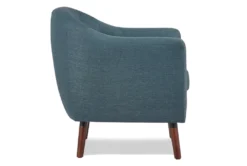 Heaton Blue Accent Chair -Living Room Furniture Shop 296938 blue fabric accent chair side 14