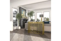 Gold Iron Console Table Set Of 2 -Living Room Furniture Shop 296946 gold metal sofa table room 87