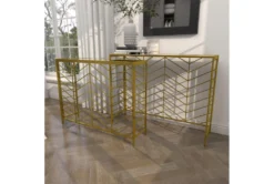 Gold Iron Console Table Set Of 2 -Living Room Furniture Shop 296946 gold metal sofa table room 91