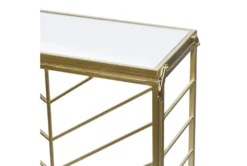 Gold Iron Console Table Set Of 2 -Living Room Furniture Shop 296946 gold multi media sofa table detail 44