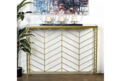 Gold Iron Console Table Set Of 2 -Living Room Furniture Shop 296946 gold multi media sofa table room 85