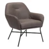 Halstead Brown Faux Leather Accent Chair