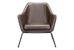 Rayes Brown Faux Leather Accent Chair -Living Room Furniture Shop 297546 brown polyurethane accent chair detail 45