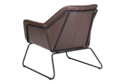 Rayes Brown Faux Leather Accent Chair -Living Room Furniture Shop 297546 brown polyurethane accent chair detail 53