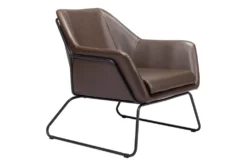 Rayes Brown Faux Leather Accent Chair -Living Room Furniture Shop 297546 brown polyurethane accent chair detail 54